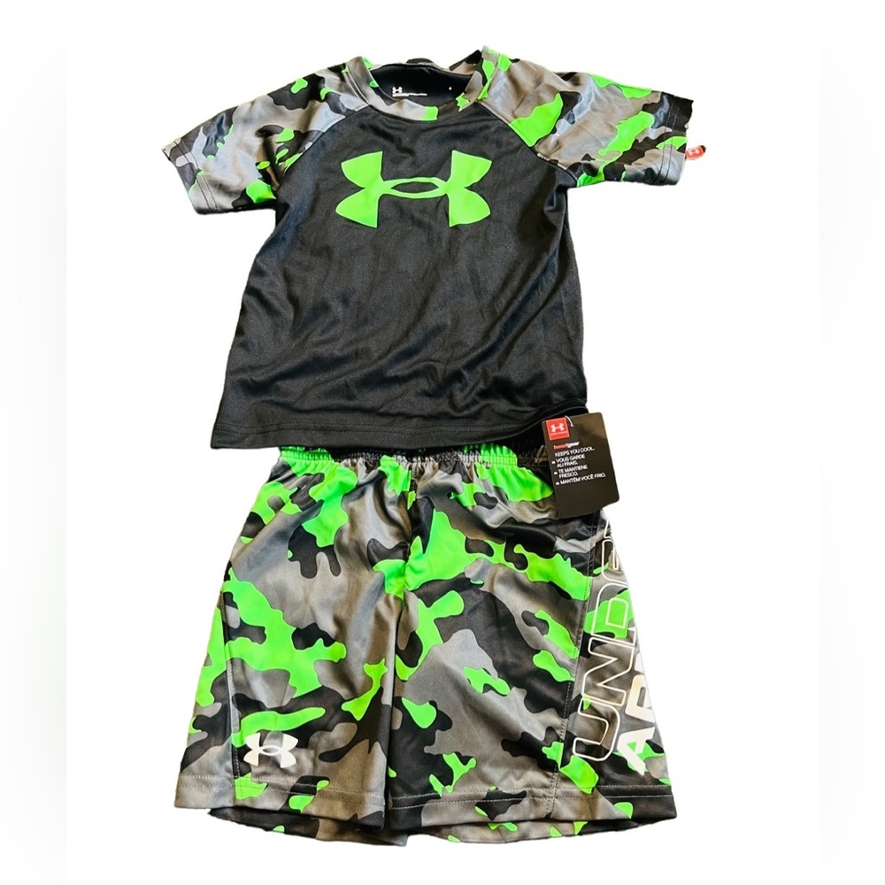 New with tags little boys under armour set size 4